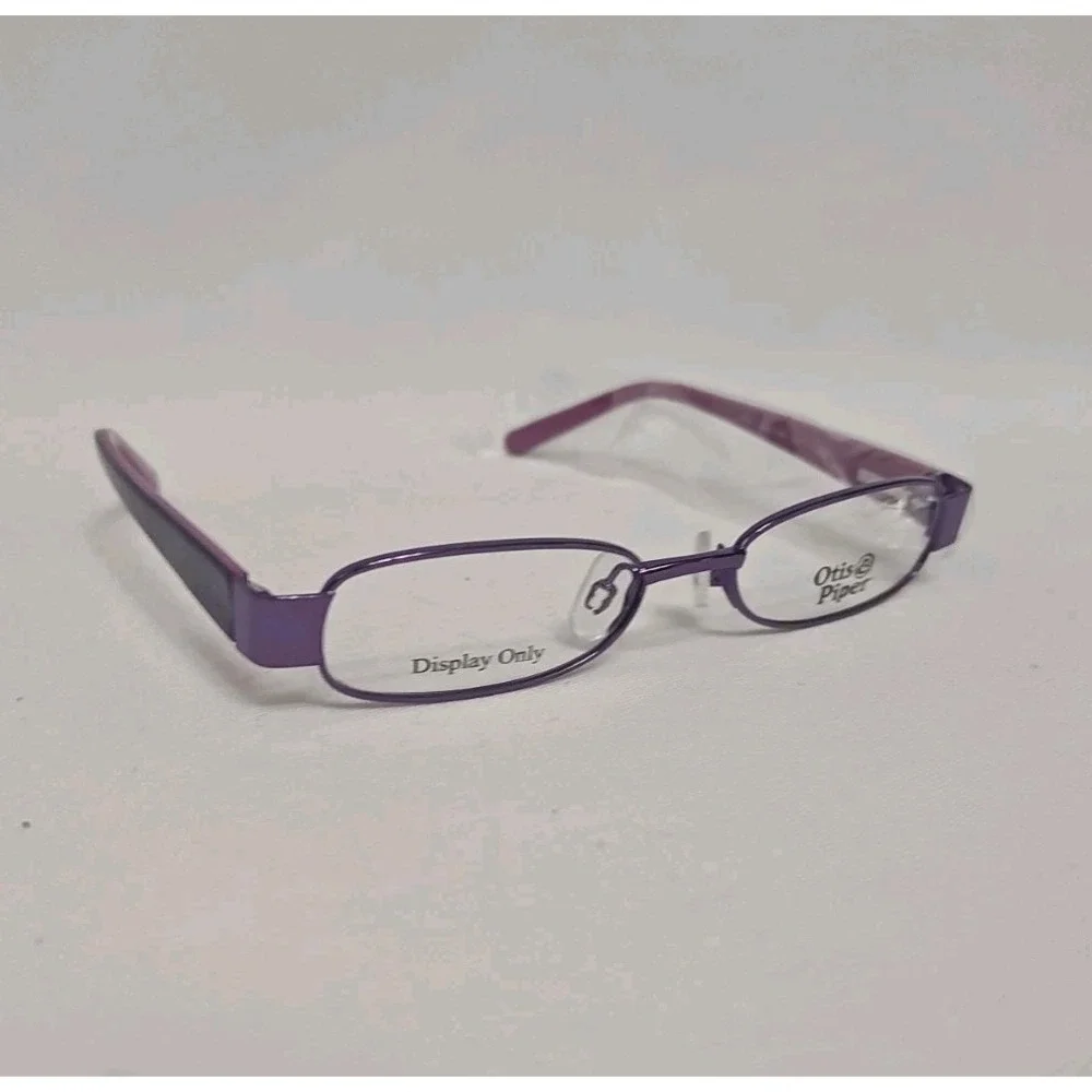Otis and Piper OP5000 505 Plum 44 15 120 Eyeglasses Frames Purple Metallic‎ New